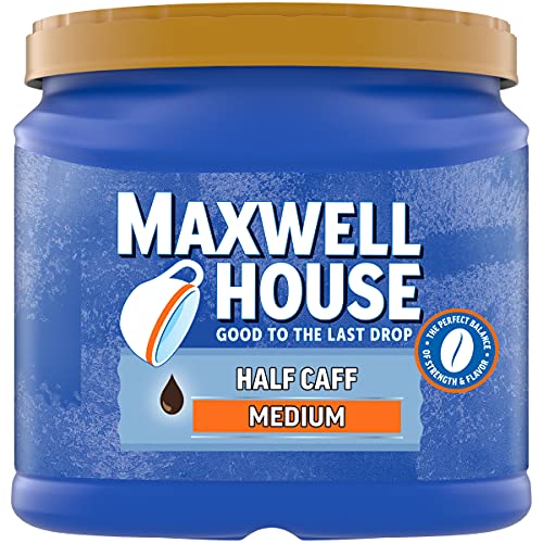 Maxwell House Half Caffeine Ground Coffee 25.6 Oz Canister