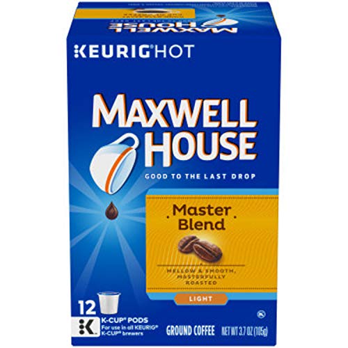 Maxwell House Master Blend Coffee, Light Roast K-Cup Packs, 12 c...