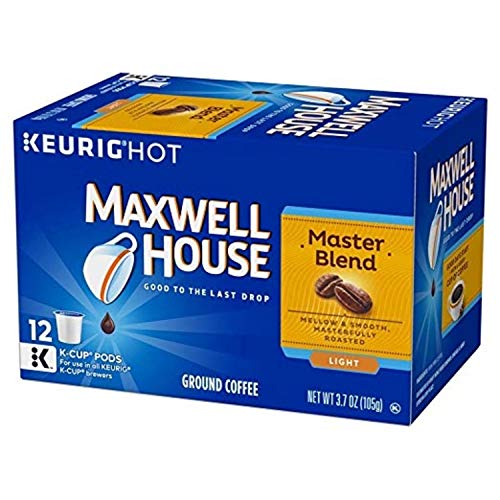 Maxwell House Master Blend Coffee, Light Roast K-Cup Packs, 12 c...