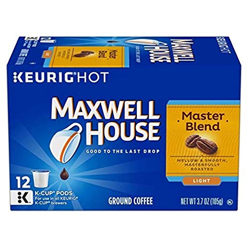Maxwell House Master Blend Coffee, Light Roast K-Cup Packs, 12 c...
