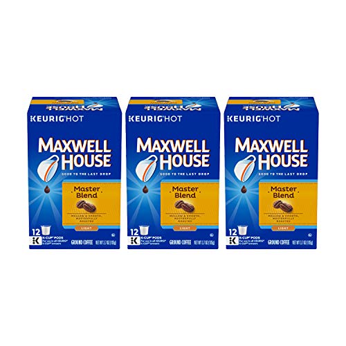 Maxwell House Master Blend Coffee, Light Roast K-Cup Packs, 12 c...