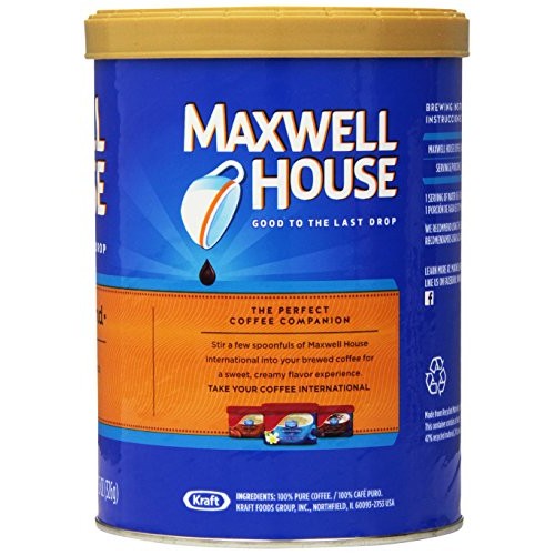 Maxwell House Master Blend Ground Coffee, 11.5-Ounce Cannister ...