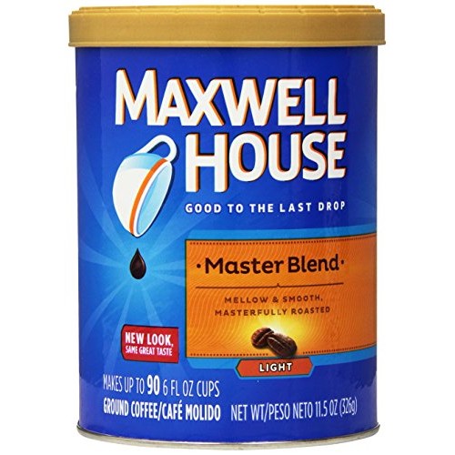 Maxwell House Master Blend Ground Coffee, 11.5-Ounce Cannister ...
