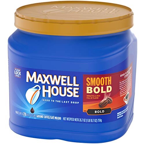 Maxwell House Smooth Bold Roast Ground Coffee 26.7 Oz Canister