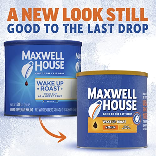 Maxwell House Wake Up Roast Medium Roast Ground Coffee 30.65 oz... Maxwell House Wake Up Roast Medium Roast Ground Coffee 30.65 oz...