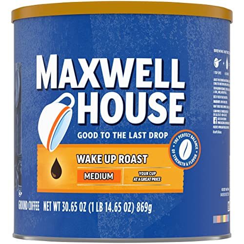Maxwell House Wake Up Roast Medium Roast Ground Coffee 30.65 oz... Maxwell House Wake Up Roast Medium Roast Ground Coffee 30.65 oz...