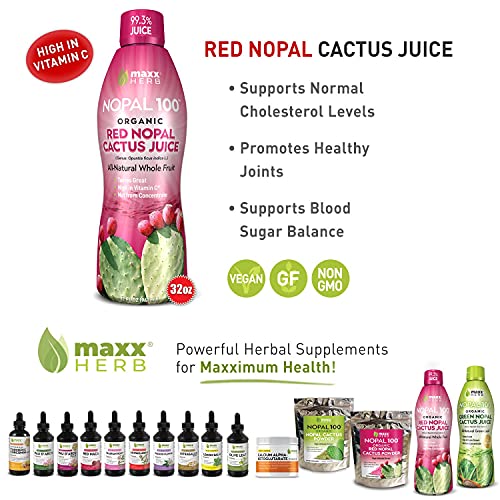 Maxx Herb Nopal 100 Organic Red Nopal Cactus Juice 32 Oz, For Maxx Herb Nopal 100 Organic Red Nopal Cactus Juice 32 Oz, For