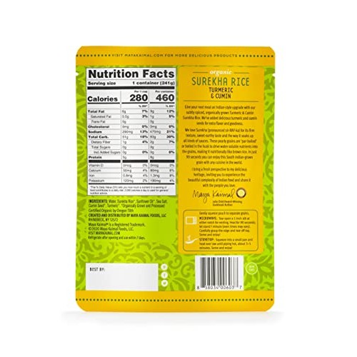 Maya Kaimal Organic Indian Turmeric And Cumin Surekha Rice, 8.5