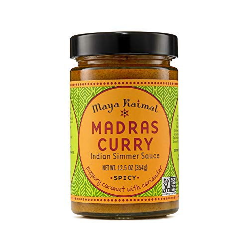 Maya Kaimal Madras Curry Sauce, 12.5 Oz, Spicy Indian Simmer Sau