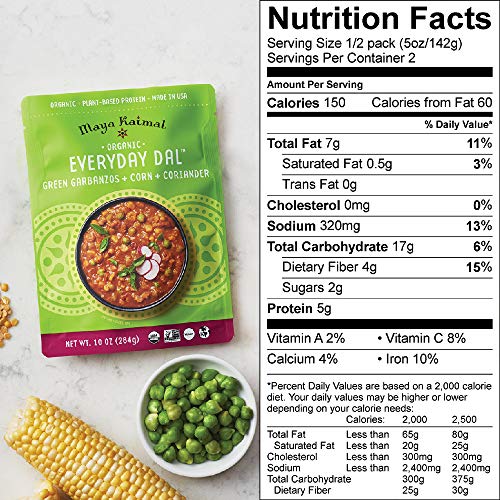 Maya Kaimal Organic Indian Green Garbanzo Everyday Dal, 10 Oz P