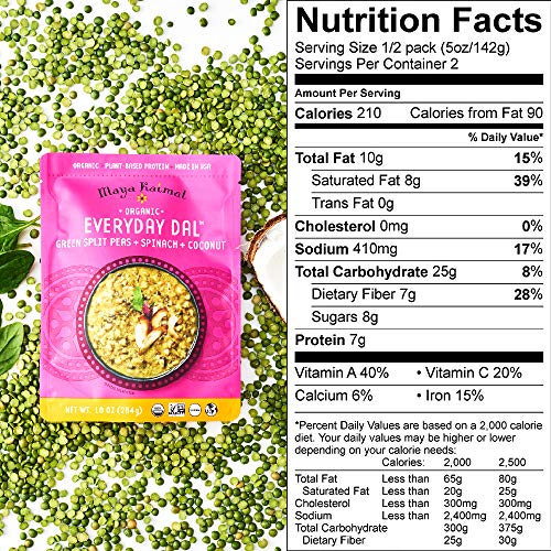 Maya Kaimal Organic Indian Green Split Pea Everyday Dal, 10 Oz