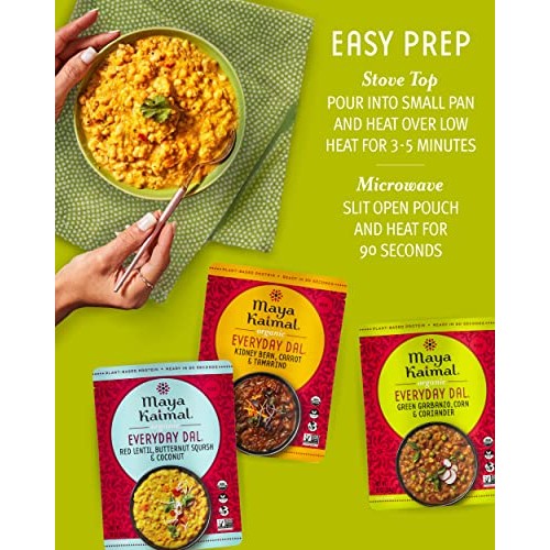 Maya Kaimal Foods Organic Indian Everyday Dal Variety Pack, 10 O