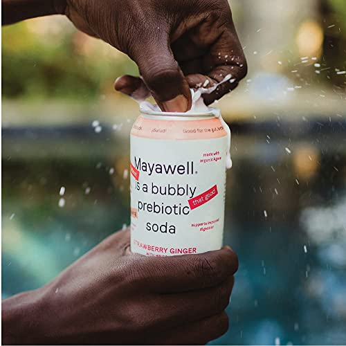 Mayawell Bubbly Prebiotic Soda - Strawberry Hibiscus With Ginger