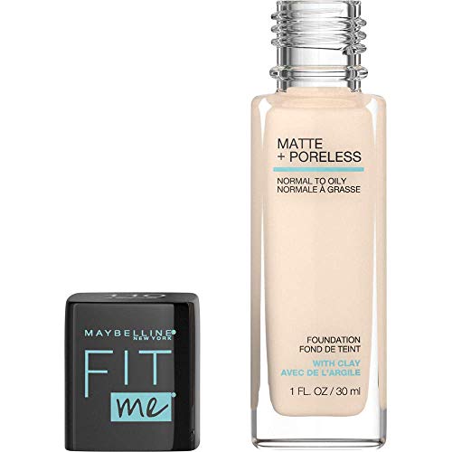 Maybelline Fit Me Matte + Poreless Liquid Foundation Makeup, Por