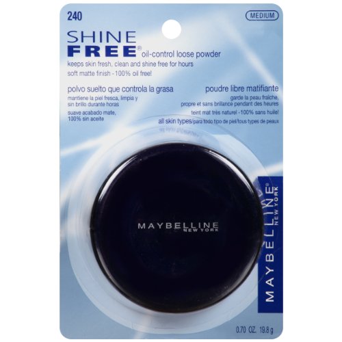 Maybelline New York Shine Free Oil-Control Loose Powder, Medium,