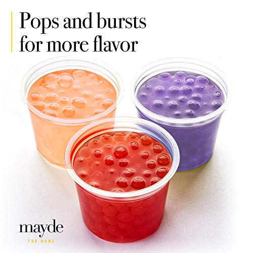 Mayde Bursting Popping Boba Pearls, Strawberry, Mango, Passion F