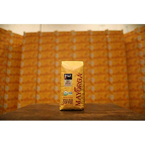 2Lb Mayorga Organics Muy Macho, Extra Dark Roast, Bold, Whole Be