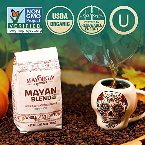 Mayorga Organics Mayan Blend, Medium Roast Whole Arabica Bean Co