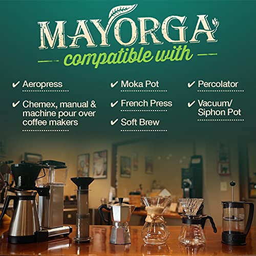 Mayorga Organics Mayan Blend, Medium Roast Whole Arabica Bean Co