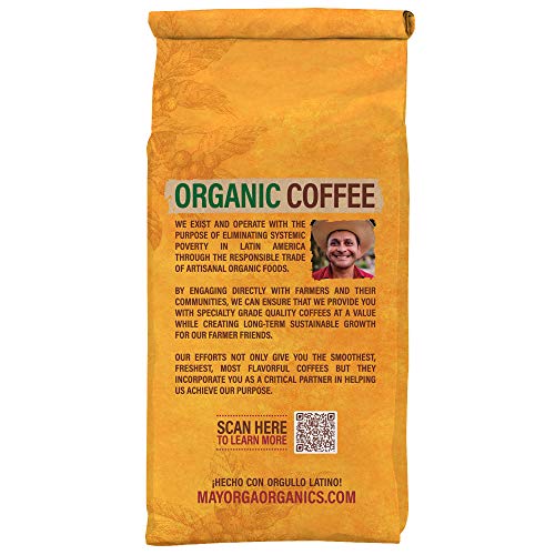 Mayorga Organics Café Cubano, Dark Roast Whole Bean Coffee, 5Lbs
