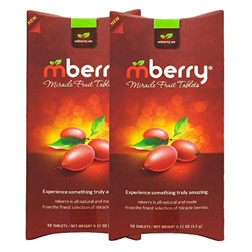 Mberry Miracle Fruit Tablets, 10-Count Pack Of 2