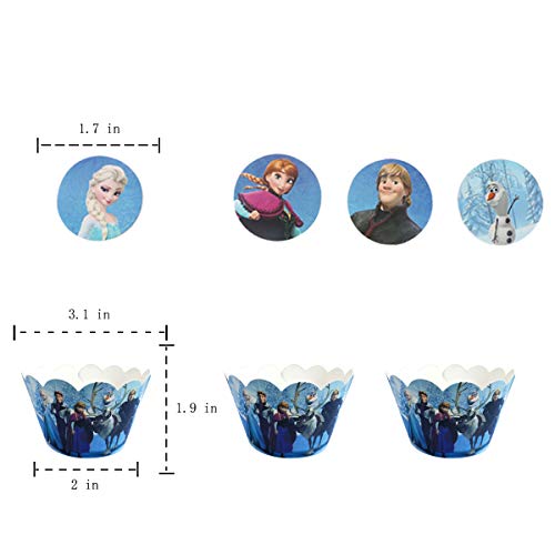 24Pc Frozen Cake Topper Baby Shower Child Birthday Party Supplie
