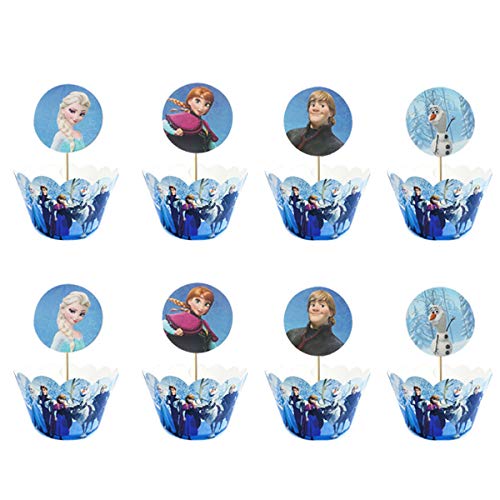 24Pc Frozen Cake Topper Baby Shower Child Birthday Party Supplie