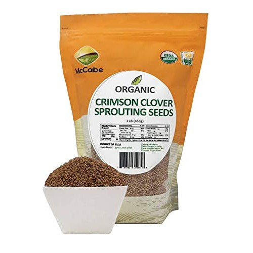 McCabe Organic Crimson Clover Sprouting Seeds for Microgreens, 1...