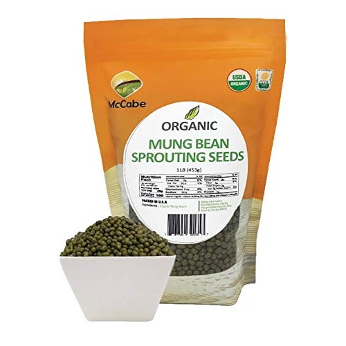 Mccabe Organic Mung Bean Sprouting Seeds, 1-Pound