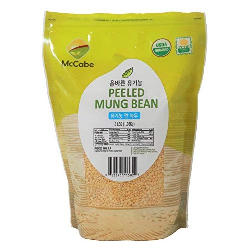Mccabe Organic Peeled Mung Bean, 3Lbs