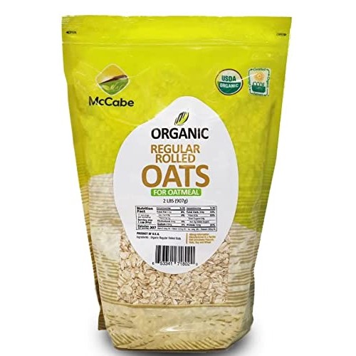 McCabe Organic Regular Rolled Oats, 2-Pound, USDA Certified Orga...