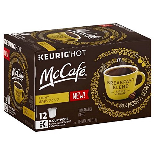 Mccafé Breakfast Blend Coffee K-Cups, 12-Count Retail Box Pack