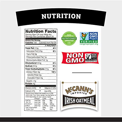 Mccanns Irish Oatmeal, Traditional Steel Cut, 28 Ounce Pack Of 4