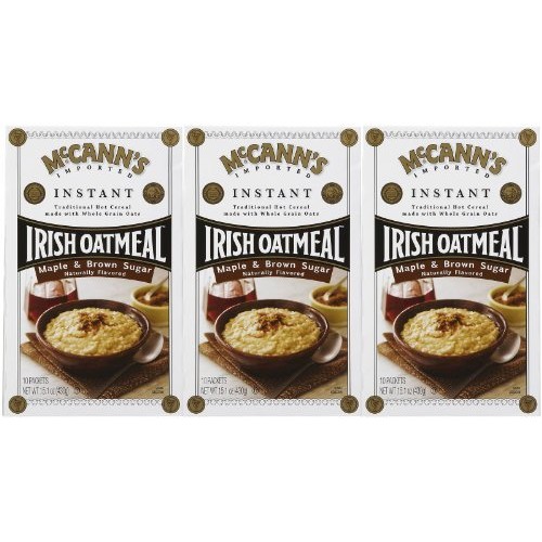 Mccanns Instant Irish Oatmeal Maple Brown Sugar, 10 Ct, 3 Pk