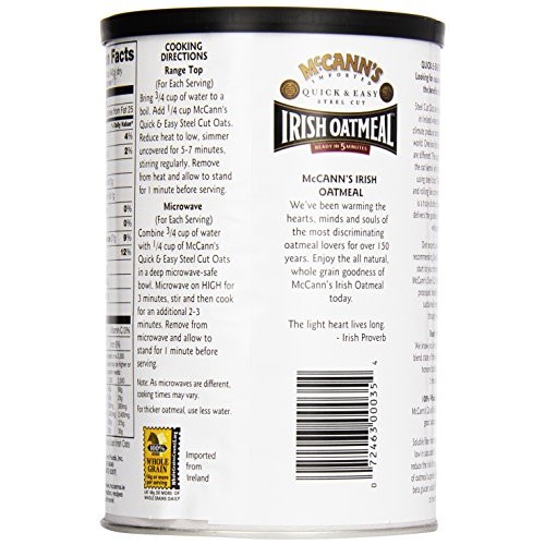 Mccanns Quick &Amp; Easy Steel Cut Irish Oatmeal, 24 Ounce