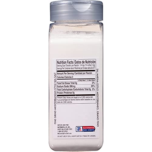 Mccormick Culinary Fine Grind Mediterranean Style Sea Salt, 20 Oz