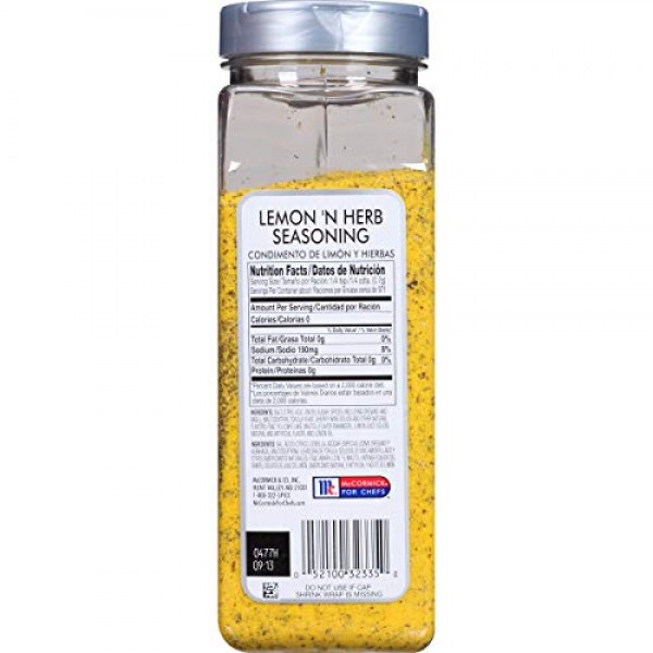 McCormick Culinary Lemon N Herb Seasoning, 24 oz, Pack of 2