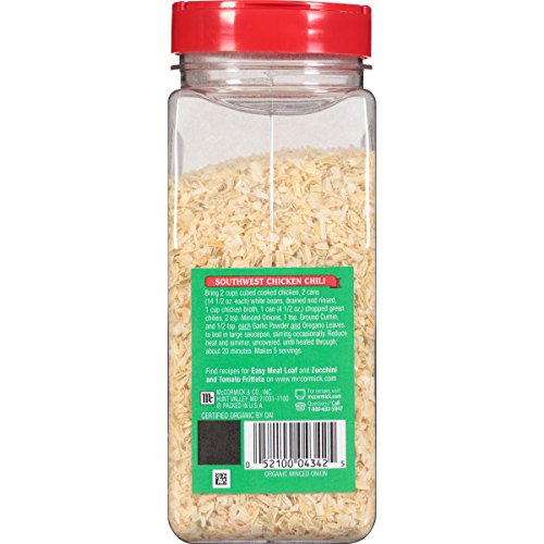 Mccormick Minced Onion Organic, Non-Gmo, Kosher, 10.3 Oz