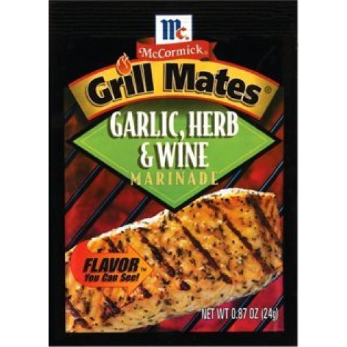 Grill Mates Garlic Herb &Amp; Wine Marinade, .87 Oz Envelope 4 Pack