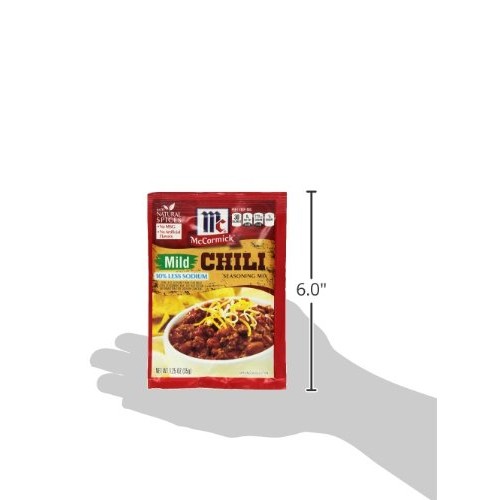 Mccormick 30% Less Sodium Mild Chili Mild Seasoning Mix, 1.25 Ou