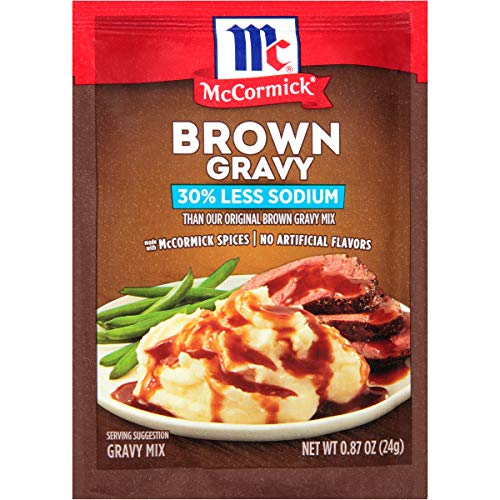 Mccormick 30% Less Sodium Brown Gravy Mix, 0.87 Oz