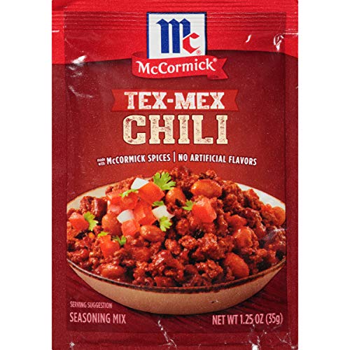 Mccormick Tex-Mex Chili Seasoning Mix, 1.25 Ounce Pack Of 12