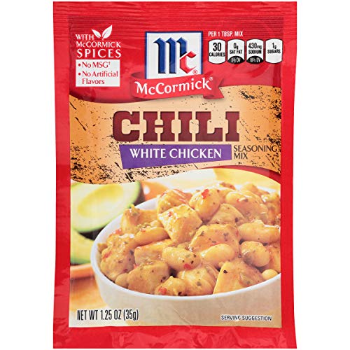 Mccormick White Chicken Chili Seasoning Mix, 1.25 Ounce Pack Of