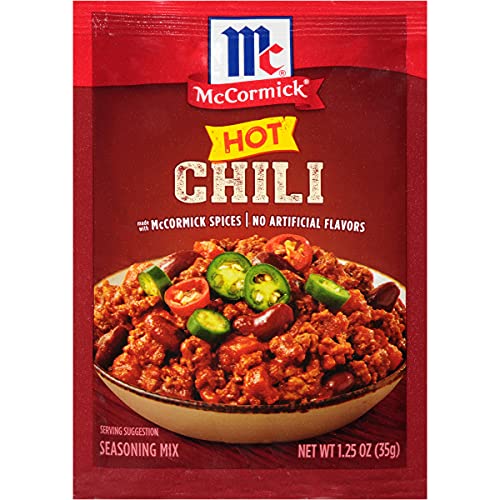 Mccormick Hot Chili Seasoning Mix, 1.25 Oz Pack Of 12