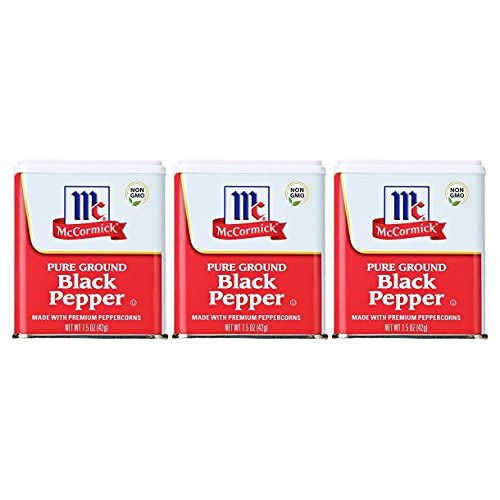 Mccormick Ground Black Pepper, 3 Pack Each 1.5 Oz