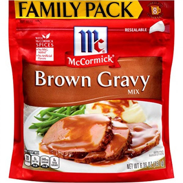 Mccormick Family Pack Brown Gravy Mix, 6.96 Oz