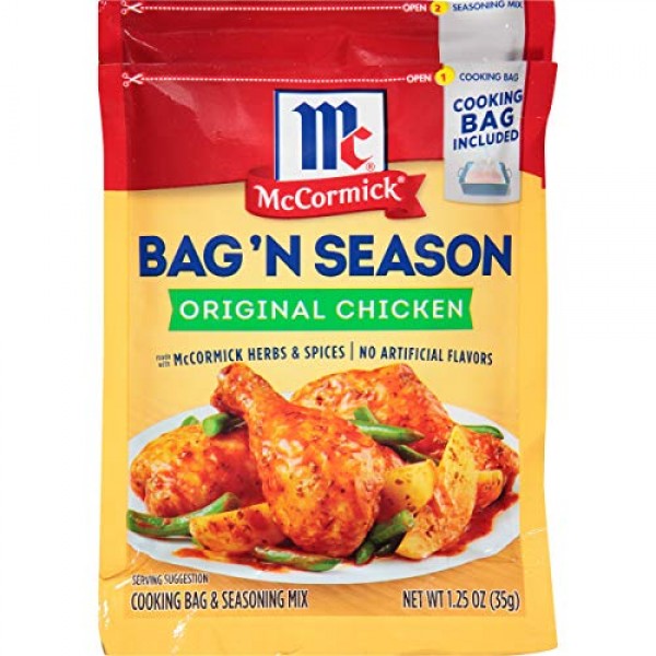 McCormick Bag n Season Original Chicken Cooking Bag & Seasoning...