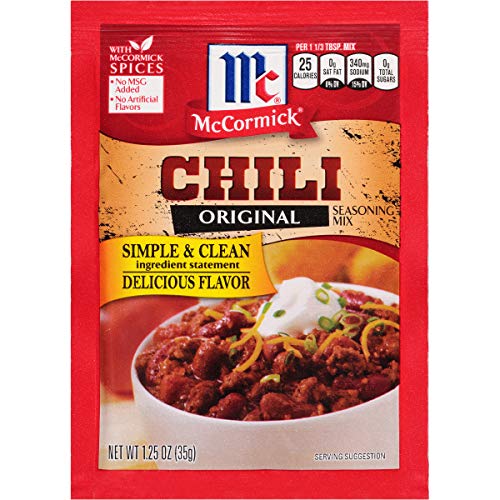 Mccormick Chili Seasoning Mix, 1.25 Ounce Pack Of 12