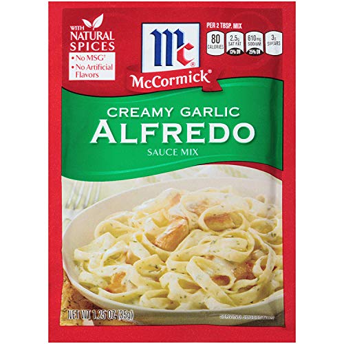 Mccormick Creamy Garlic Alfredo Sauce Mix 1.25 Oz Packets 4 Pack