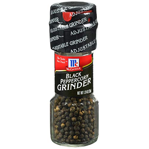 Mccormick Culinary Black Peppercorn Grinder, 1.24 Ounce Pack Of 6